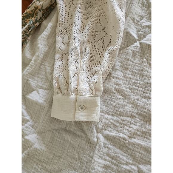 Miss Me Crochet Chiffon Kimono Long Duster Boho & Gauze Crinkle Size Medium New - Picture 10 of 10